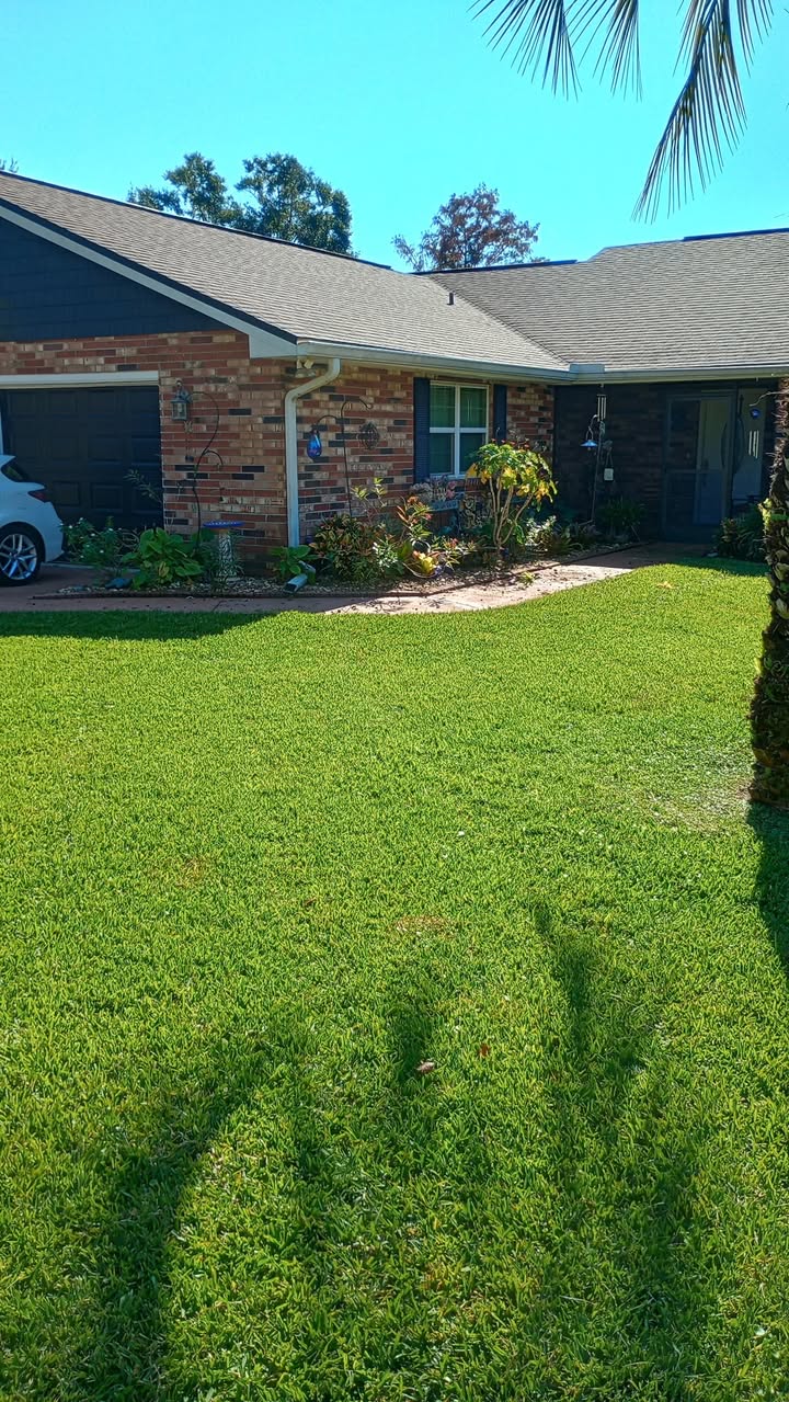 Clean finished lawn